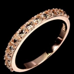 Genuine Morganite Band Ring X5